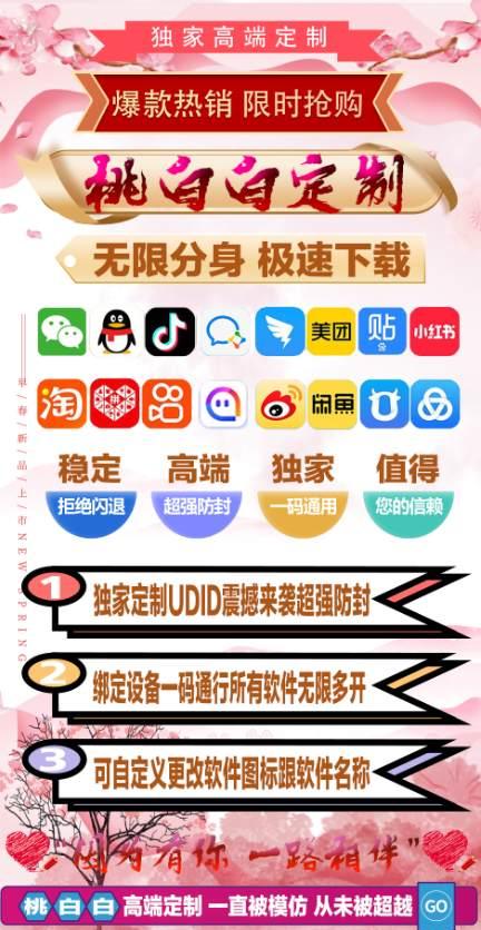 桃白白定制_UDID定制app_微信多开定制版-卡益网