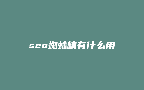 seo蜘蛛精有什么用-卡益网