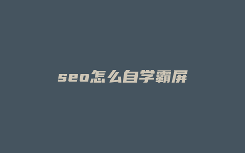 seo怎么自学霸屏-卡益网