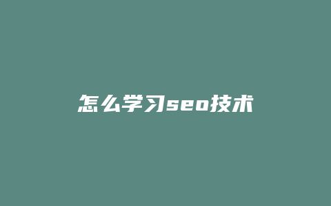 怎么学习seo技术-卡益网