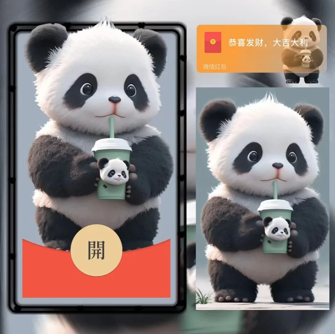 『熊猫奶茶』微信红包封面丨官方卡密丨端内兑换丨24小时自助提卡！-卡益网