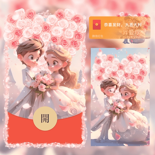 『粉色浪漫我爱你』微信红包封面丨官方卡密丨端内兑换丨24小时自助提卡！-卡益网