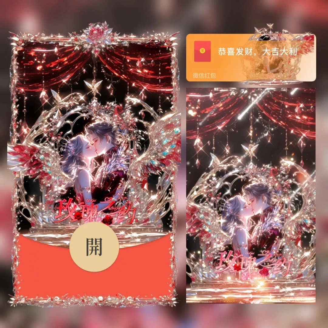 『玫瑰之约』微信红包封面丨官方卡密丨端内兑换丨24小时自助提卡！-卡益网