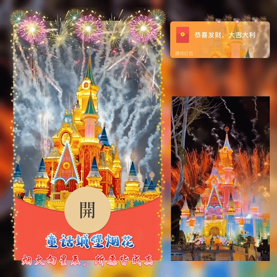 『童话城堡烟花/新版动态/yj』微信红包封面丨官方卡密丨端内兑换丨24小时自助提卡！-卡益网