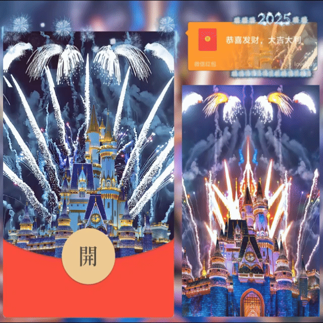 『蓝色浪漫城堡烟花』微信红包封面丨官方卡密丨端内兑换丨24小时自助提卡！-卡益网
