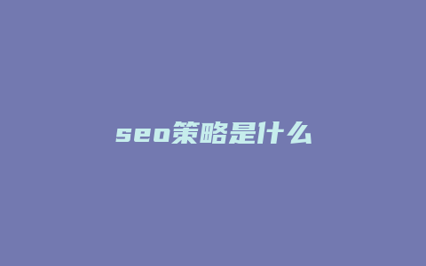 seo策略是什么-卡益网