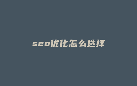 seo优化怎么选择-卡益网