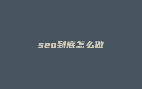 seo到底怎么做-卡益网