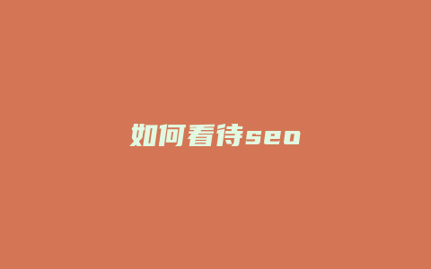 如何看待seo-卡益网