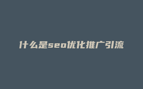 什么是seo优化推广引流-卡益网