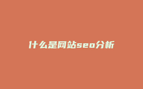 什么是网站seo分析-卡益网