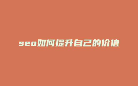 seo如何提升自己的价值-卡益网