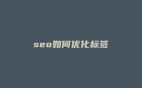 seo如何优化标签-卡益网