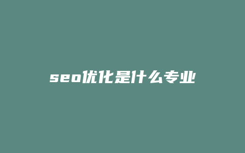 seo优化是什么专业-卡益网