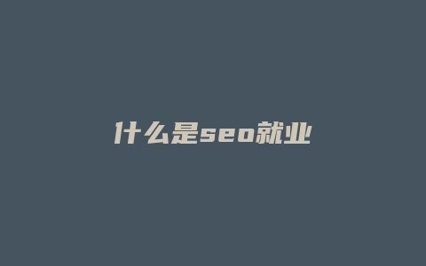 什么是seo就业-卡益网