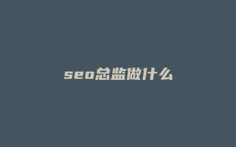 seo总监做什么-卡益网