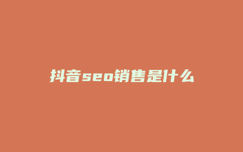 抖音seo销售是什么-卡益网