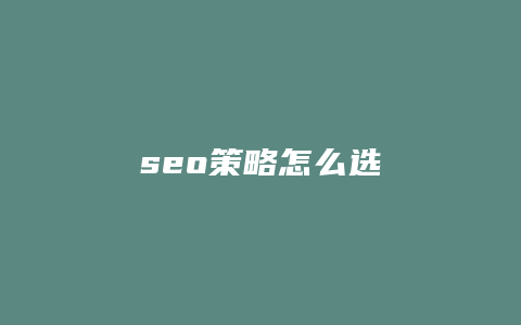 seo策略怎么选-卡益网