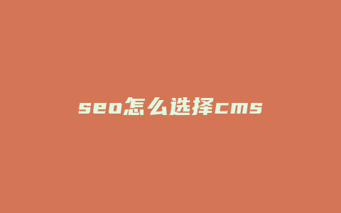 seo怎么选择cms-卡益网
