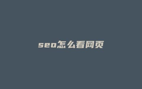 seo怎么看网页-卡益网
