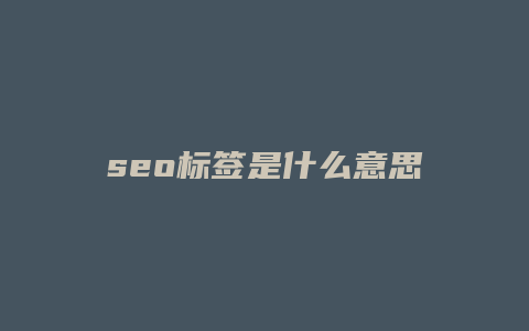 seo标签是什么意思-卡益网