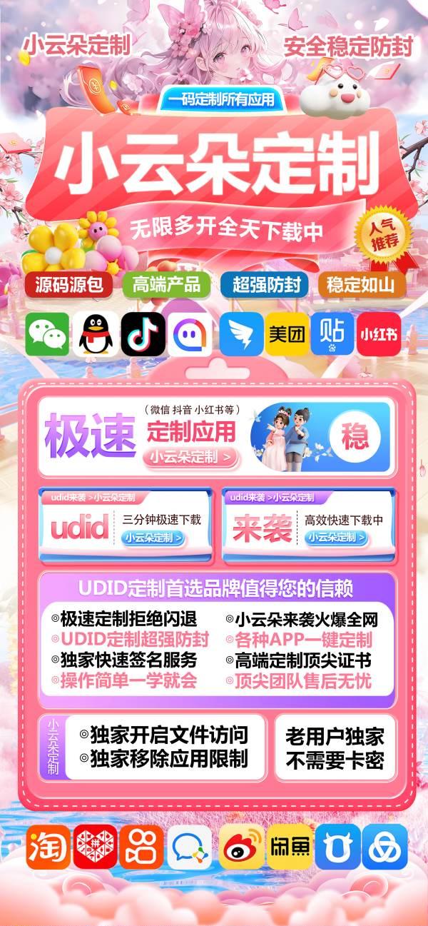 苹果UDID小云朵定制_UDID定制服务支持ipad_微信多开定制版-卡益网