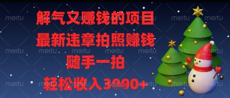 解气又挣钱的项目，最新违章拍照挣钱，随手一拍，轻松收入多张【揭秘】-卡益网