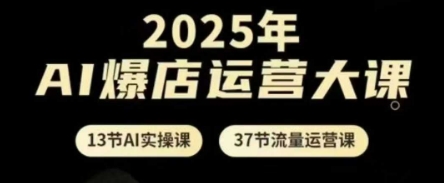 2025年AI爆店运营大课，13节AI实操课+37节流量运营课-卡益网