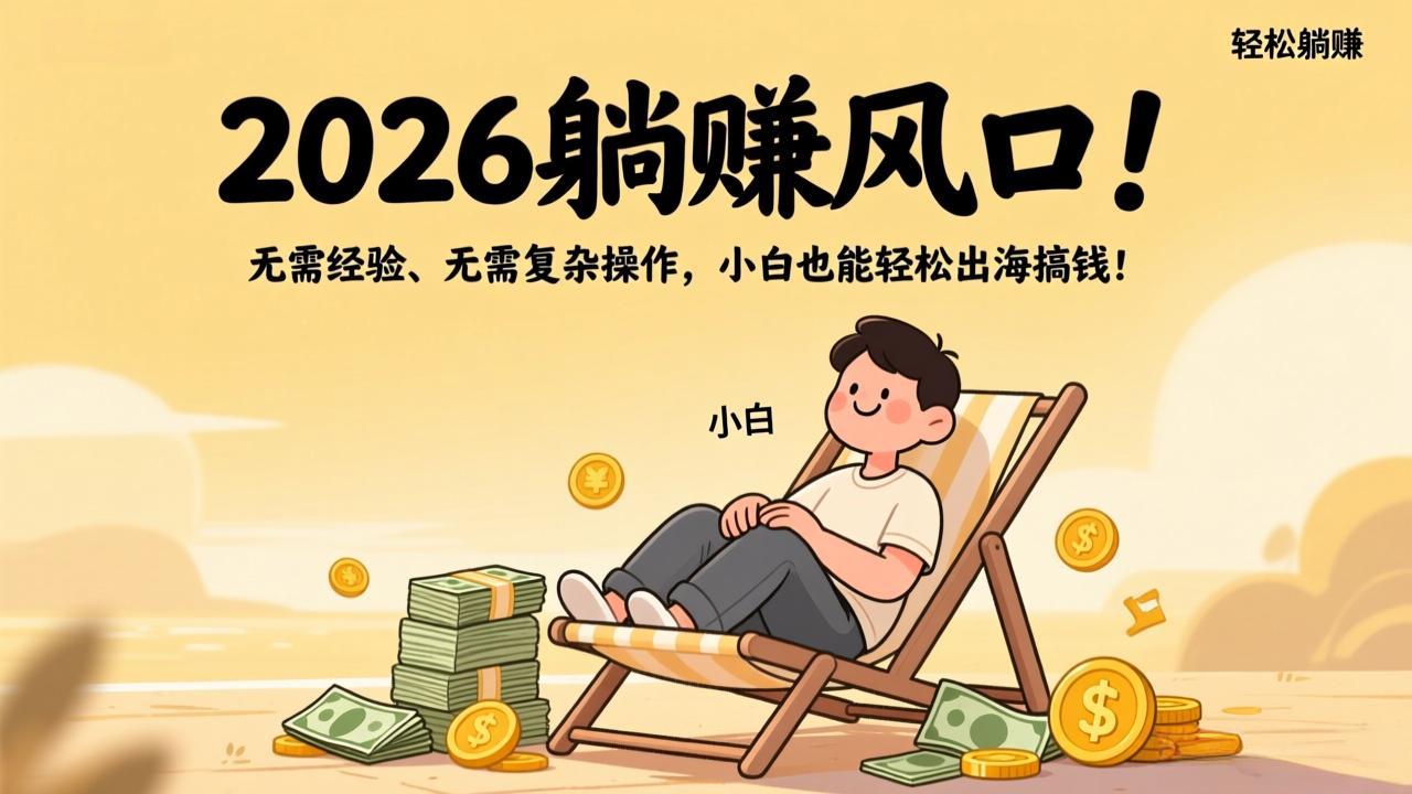 2026躺赚风口！无需经验、无需复杂操作，小白也能轻松出海搞钱！-卡益网激活码商城