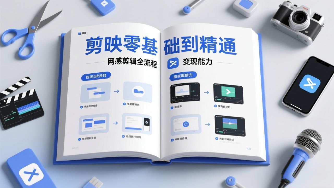 剪映零基础也能快速上手,从入门到精通掌握网感剪辑全流程,掌握能直接变现的剪辑能力-卡益网激活码商城