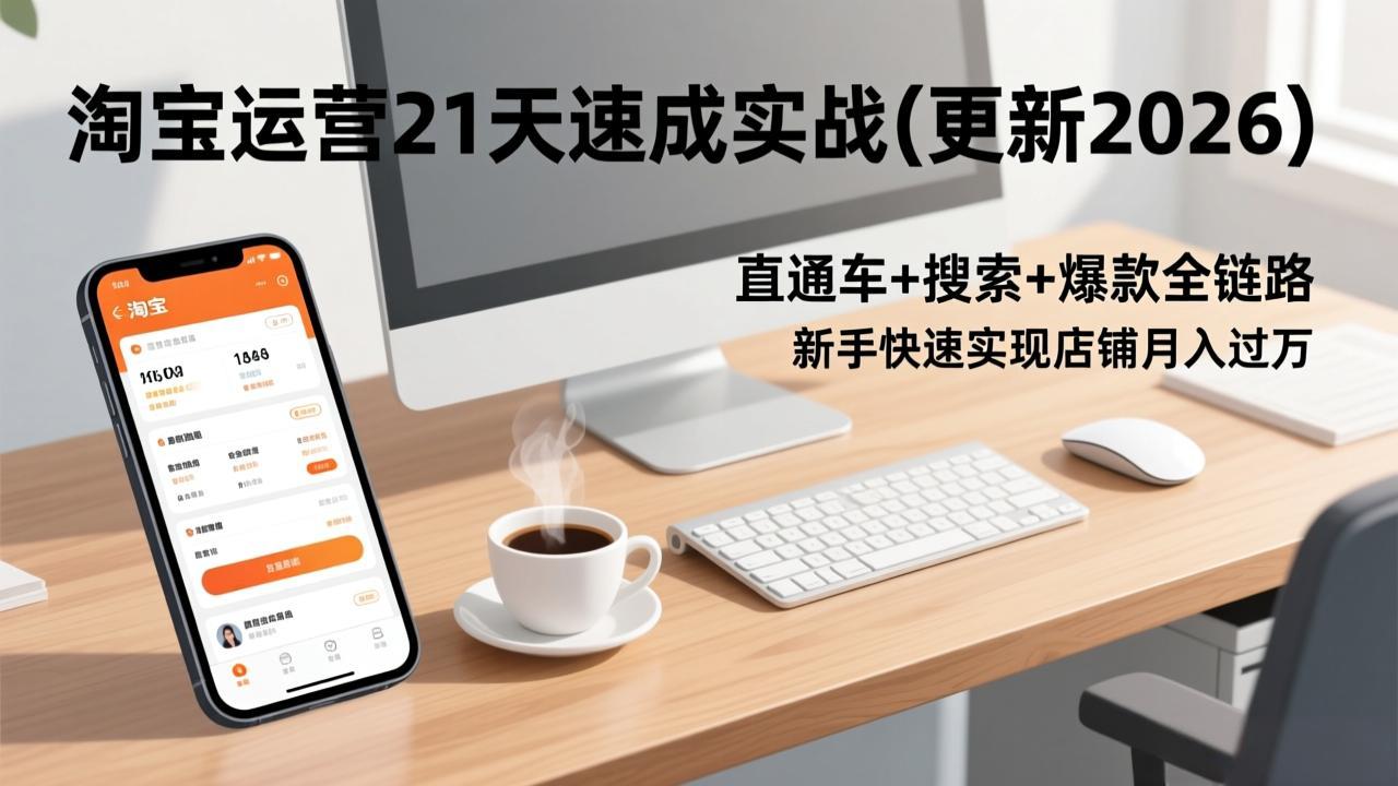 淘宝运营21天速成实战(更新2026-卡益网激活码商城