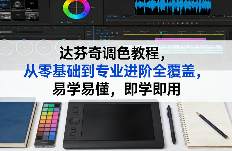 达芬奇调色教程，从零基础到专业进阶全覆盖，易学易懂，即学即用-卡益网激活码商城