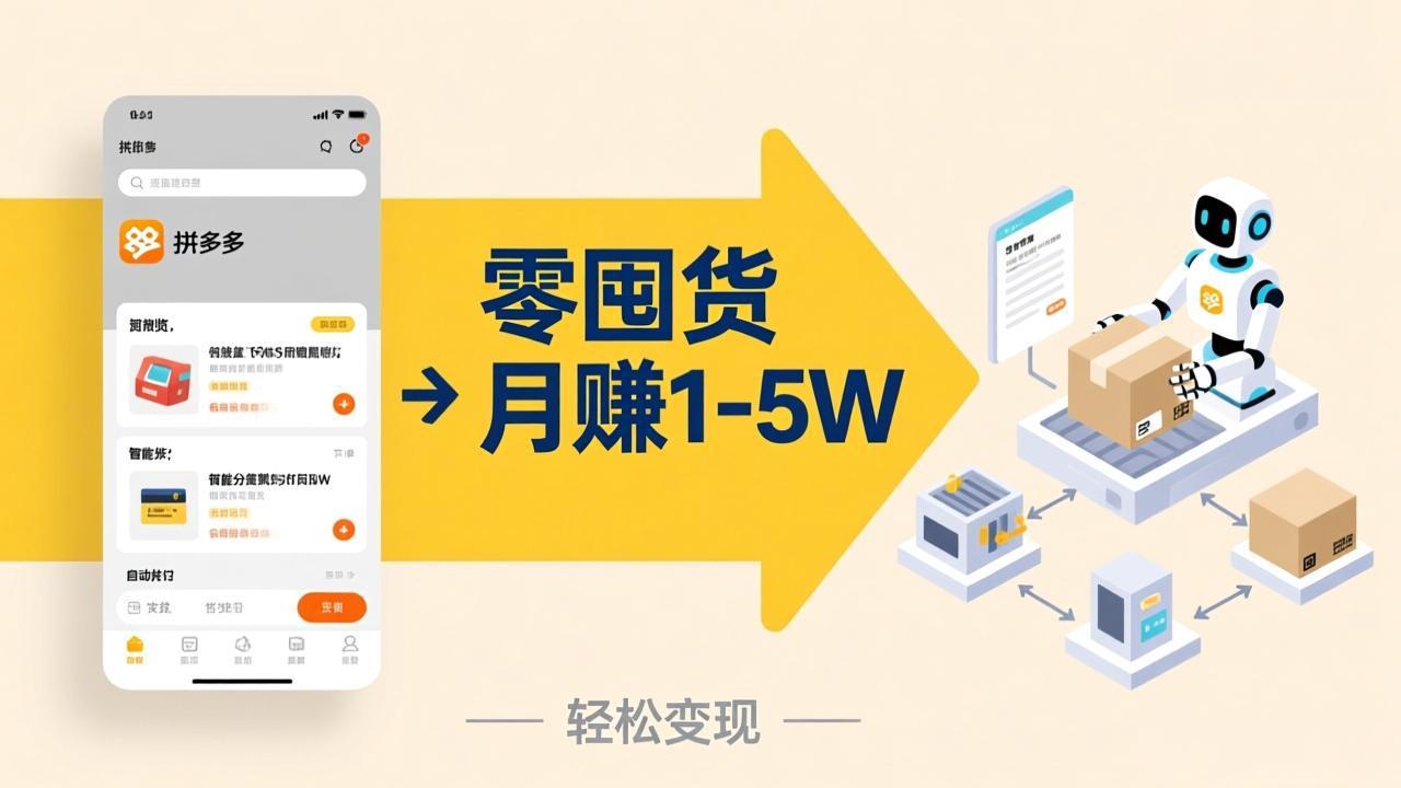 不用囤货不用跑单!拼多多虚拟玩法,机器人管理发货和客服,帮你月赚 1-5W-卡益网激活码商城