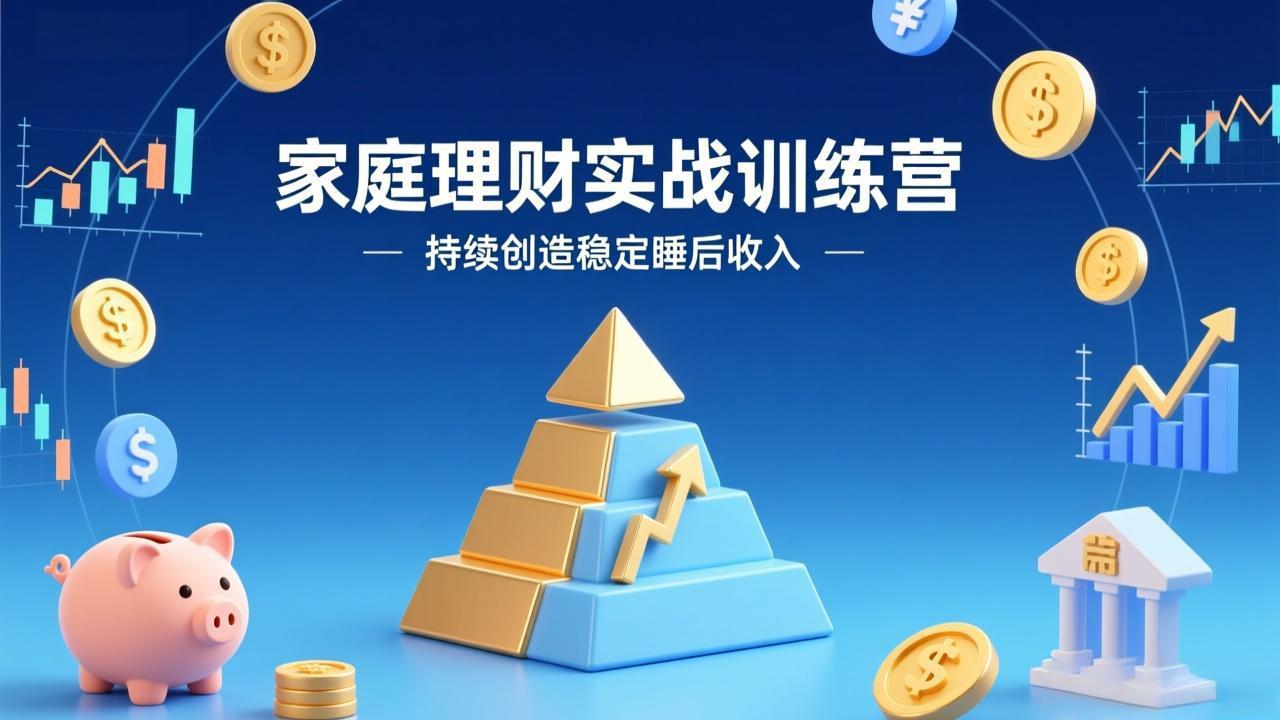 家庭理财实战训练营：从0到1建体系，三阶进阶层层递进，助你持续创造稳定睡后收入-卡益网激活码商城