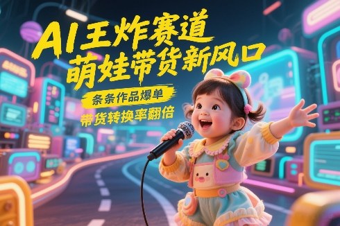 AI王炸赛道，萌娃带货新风口，条条作品爆单，带货转换率翻倍，核心逻辑拆解-卡益网激活码商城