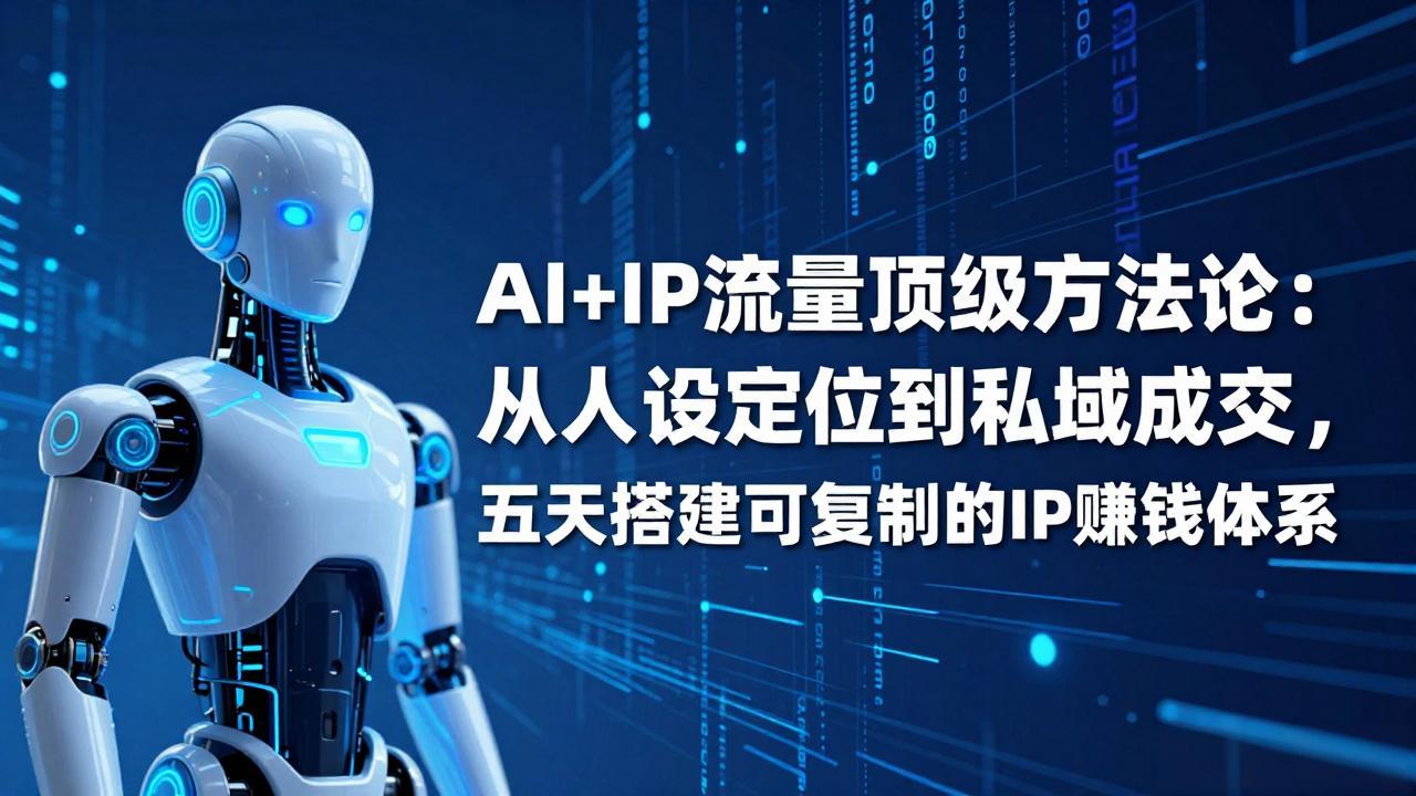 AI+IP顶级方法论:从人设定位到私域成交,五天搭建可复制的IP赚钱体系-卡益网激活码商城