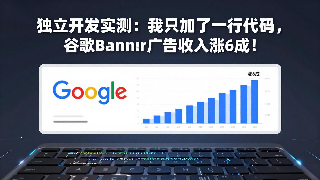 付费文章：独立开发实测：我只加了一行代码，谷歌Banner广告收入涨6成！-卡益网激活码商城