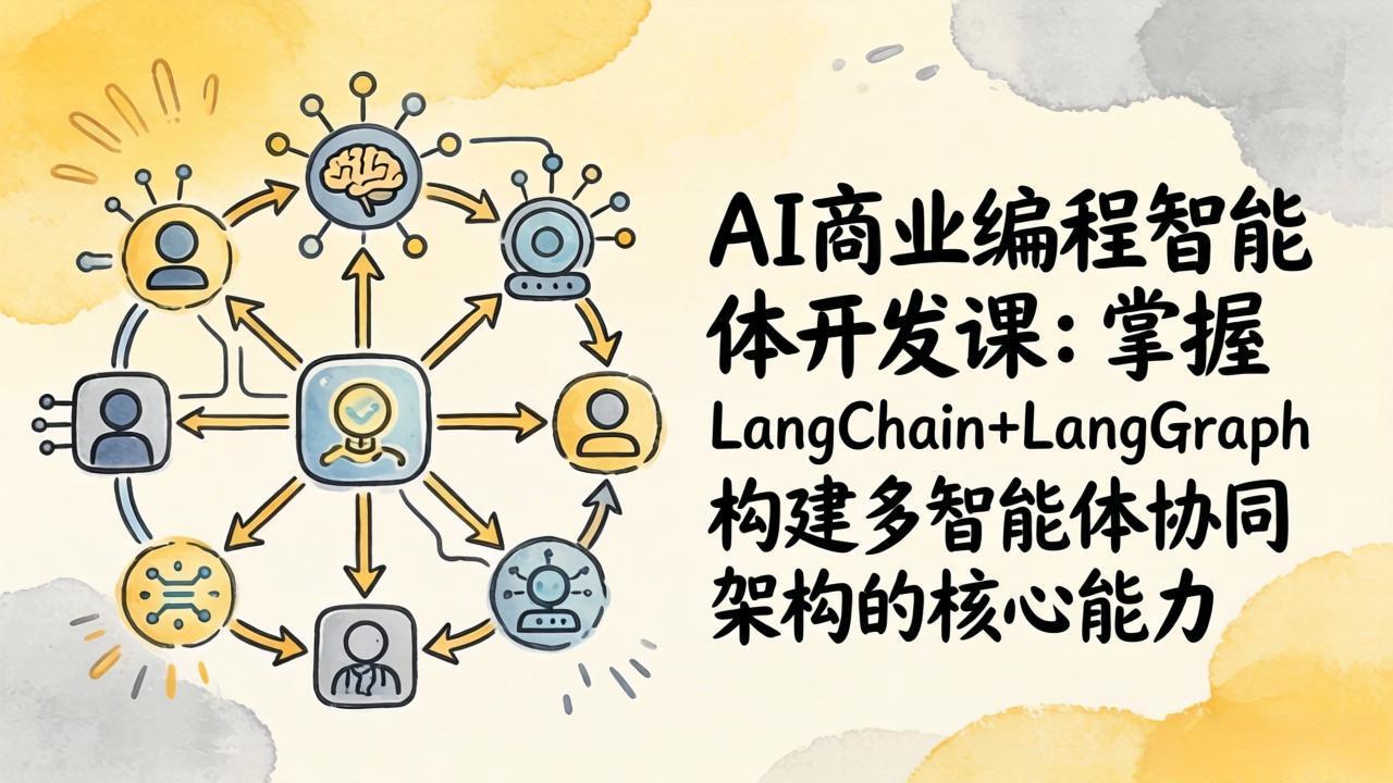 AI商业编程智能体开发课：掌握LangChain+LangGraph构建多智能体协同架构的核心能力-卡益网激活码商城
