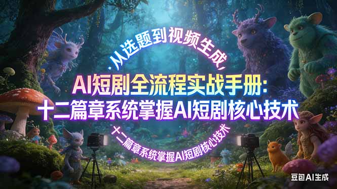 AI 短剧全流程实战手册：从选题到视频生成，十二篇章系统掌握 AI 短剧核心技术-卡益网激活码商城