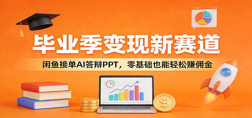 毕业季变现新赛道：闲鱼接单AI答辩PPT，零基础也能轻松赚佣金-卡益网激活码商城