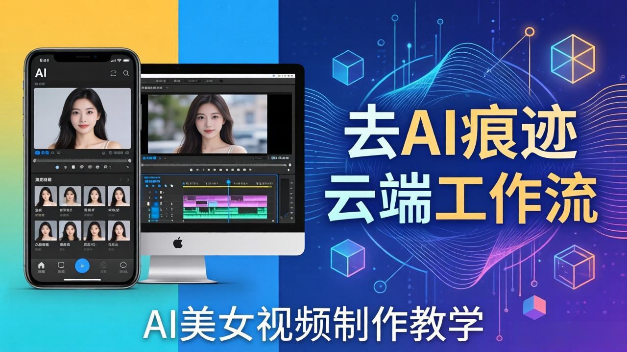 AI美女视频制作教学：去AI痕迹，云端工作流出图，手机电脑均可，不需要配置-卡益网激活码商城