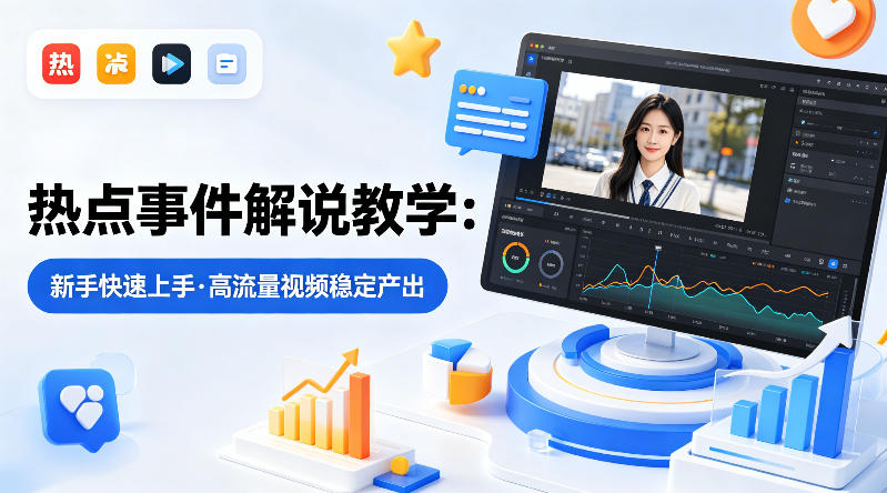 某大V的热点事件解说教学，新手也能快速上手，稳定产出高流量解说视频-卡益网激活码商城