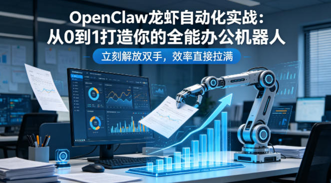 OpenClaw龙虾自动化实战：从0到1打造你的全能办公机器人，立刻解放双手，效率直接拉满-卡益网激活码商城