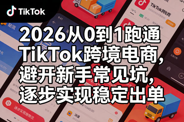 2026从0到1跑通TikTok跨境电商，避开新手常见坑，逐步实现稳定出单(更新0414)-卡益网激活码商城
