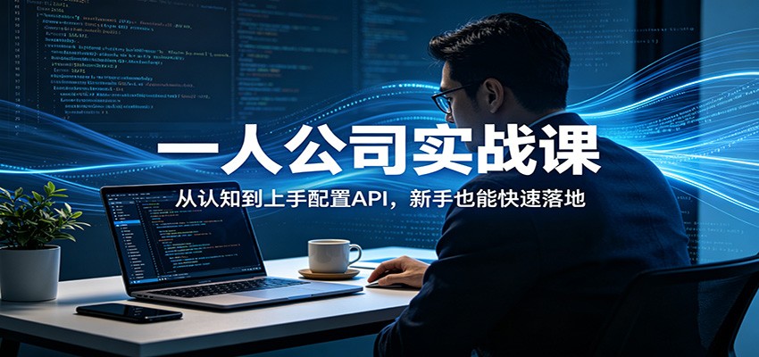 一人公司实战课：从认知到上手配置API，新手也能快速落地-卡益网激活码商城