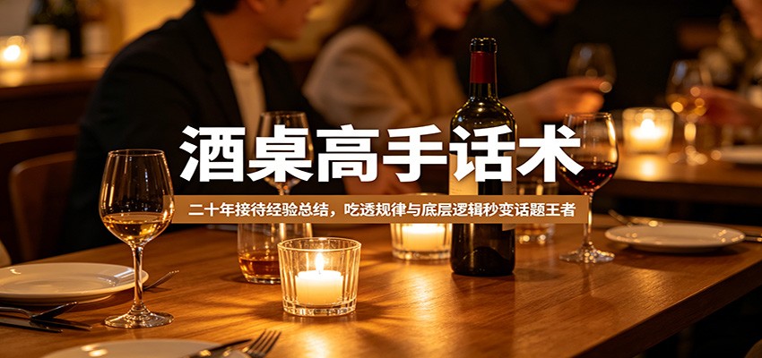 酒桌高手话术：二十年接待经验总结，吃透规律与底层逻辑秒变话题王者-卡益网激活码商城