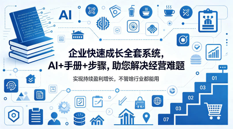 企业快速成长全套系统，AI+手册+步骤，助您解决经营难题，实现持续盈利增长，不管啥行业都能用-卡益网激活码商城