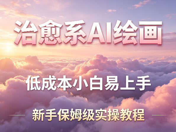 治愈系AI绘画提示词项目，低成本小白易上手，每天10分钟，新手保姆级实操教程-卡益网激活码商城