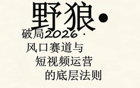 野狼团队·多平台实操运营课，覆盖AI口播、服装、好物、漫剪等热门玩法(更新4月)-卡益网激活码商城