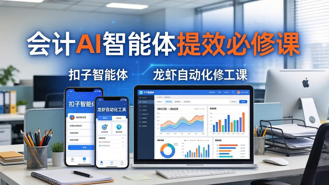财务会计AI智能体提效必修课：扣子智能体+龙虾自动化+报表分析，一站式提升财务工作效率-卡益网激活码商城